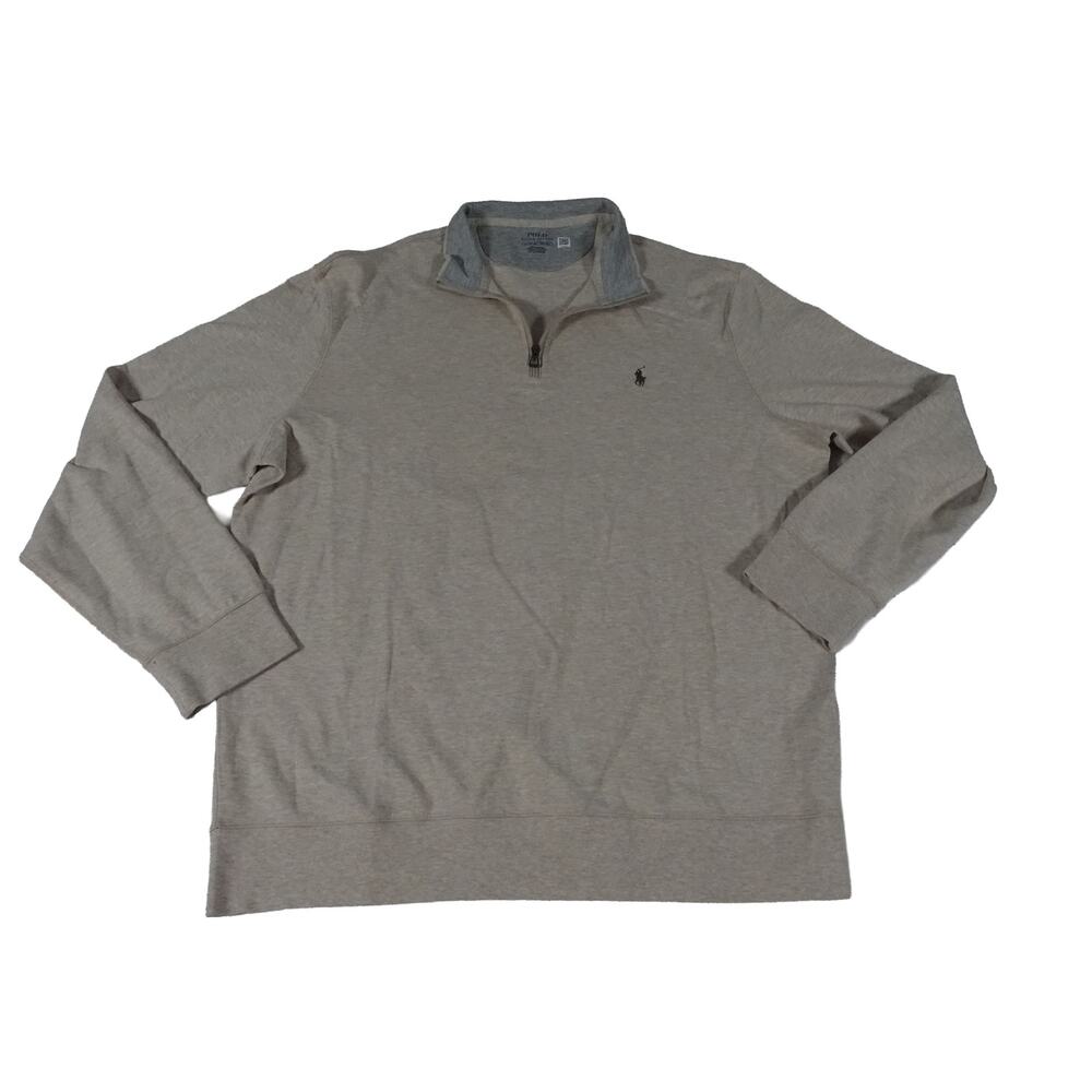 Ralph Lauren Performance 1/4 Zip Pullover Beige Sweatshirt Men's XL
